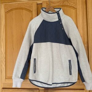 Abercrombie & Fitch Cream Sherpa Jacket